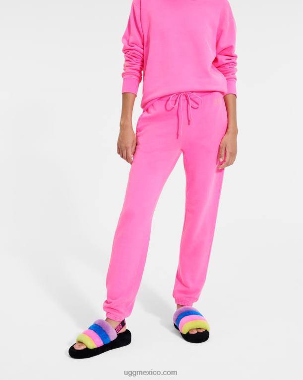 negro/rosa chicloso multi 00NF846 UGG mujer pelusa sí rayas deslizantes