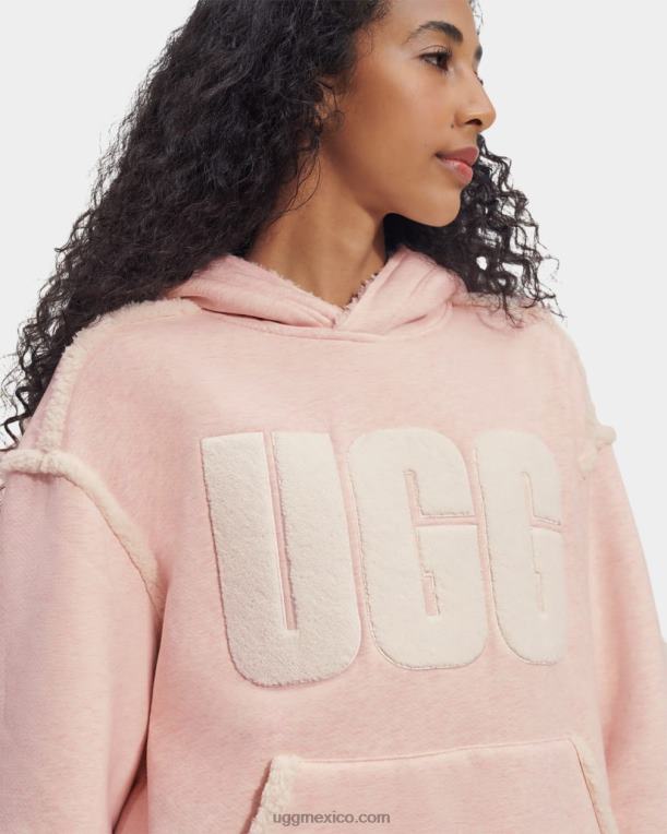 niebla rosa 00NF1051 UGG mujer sudadera con capucha de polar joanne b con logo