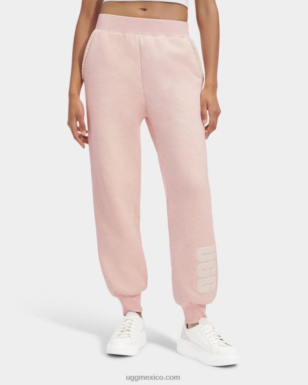 niebla rosa 00NF1065 UGG mujer logotipo de pantalón de vellón adherido daylin