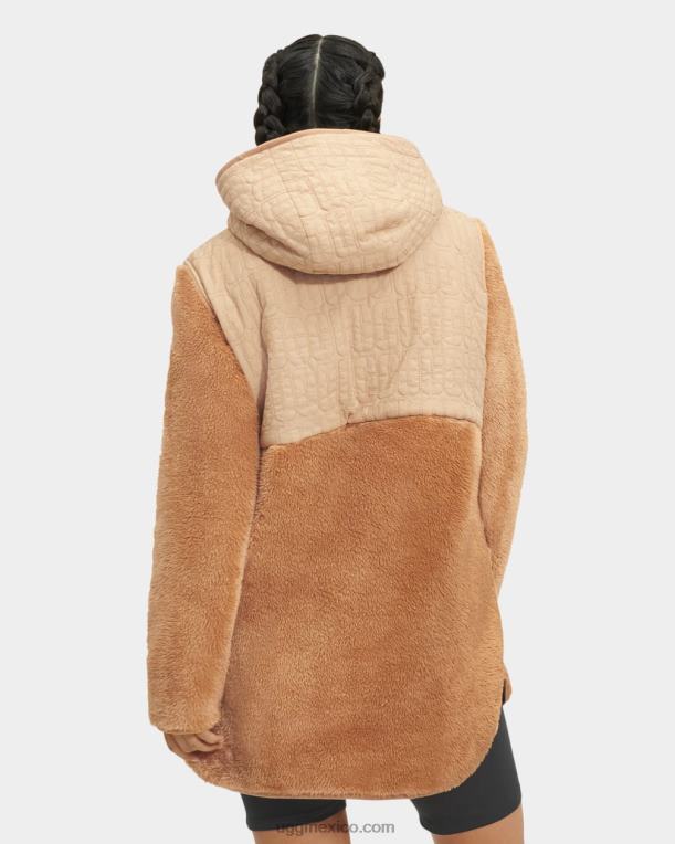 oo largo 00NF86 UGG mujer chaqueta sherpa de nailon makayla