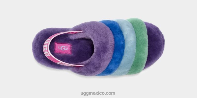 orgullo arcoiris morado 00NF837 UGG mujer orgullo pelusa sí diapositiva