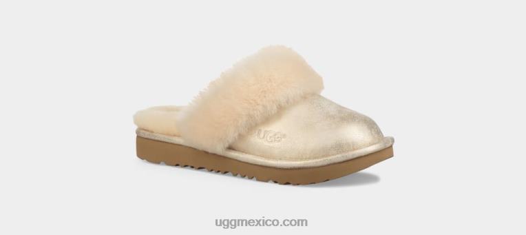 oro 00NF2087 UGG niños pantuflas acogedoras ii metalizadas