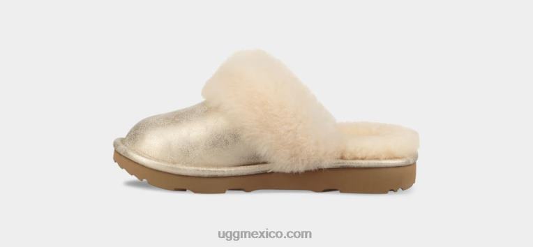 oro 00NF2087 UGG niños pantuflas acogedoras ii metalizadas