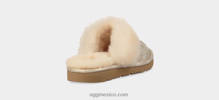 oro 00NF2087 UGG niños pantuflas acogedoras ii metalizadas