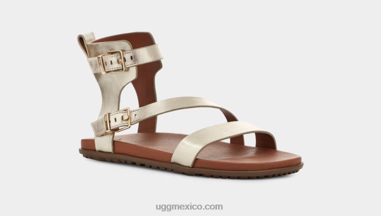 oro pálido metálico 00NF63 UGG mujer correa solivan