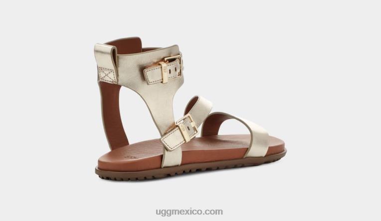 oro pálido metálico 00NF63 UGG mujer correa solivan