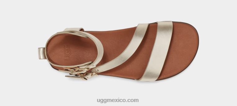 oro pálido metálico 00NF63 UGG mujer correa solivan