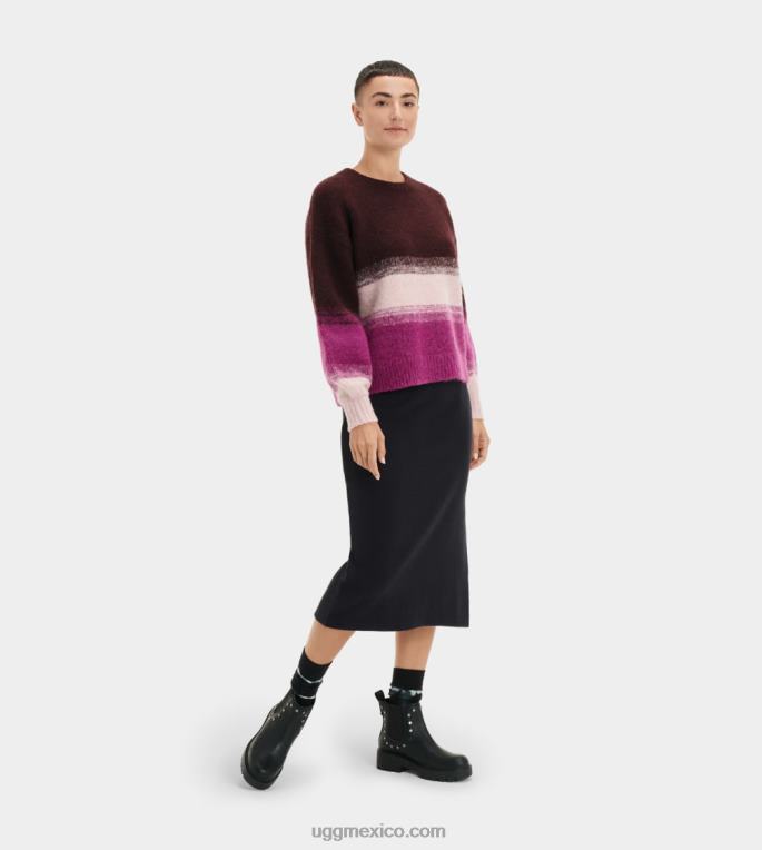 palisandro multi 00NF2261 UGG mujer suéter alessa con cuello redondo