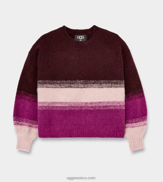 palisandro multi 00NF2261 UGG mujer suéter alessa con cuello redondo