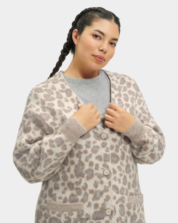 pantera crema 00NF87 UGG mujer cárdigan oversize