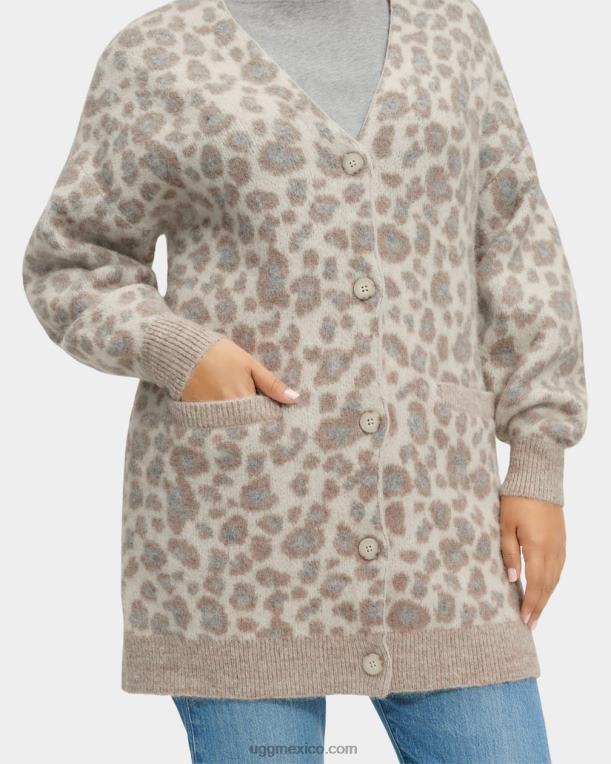 pantera crema 00NF87 UGG mujer cárdigan oversize