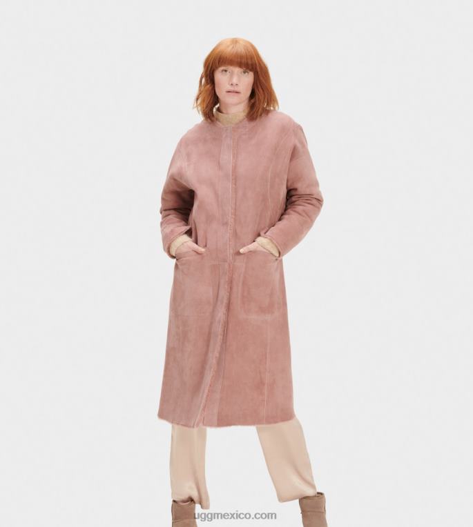 película sepia 00NF188 UGG mujer abrigo de borrego reversible remy