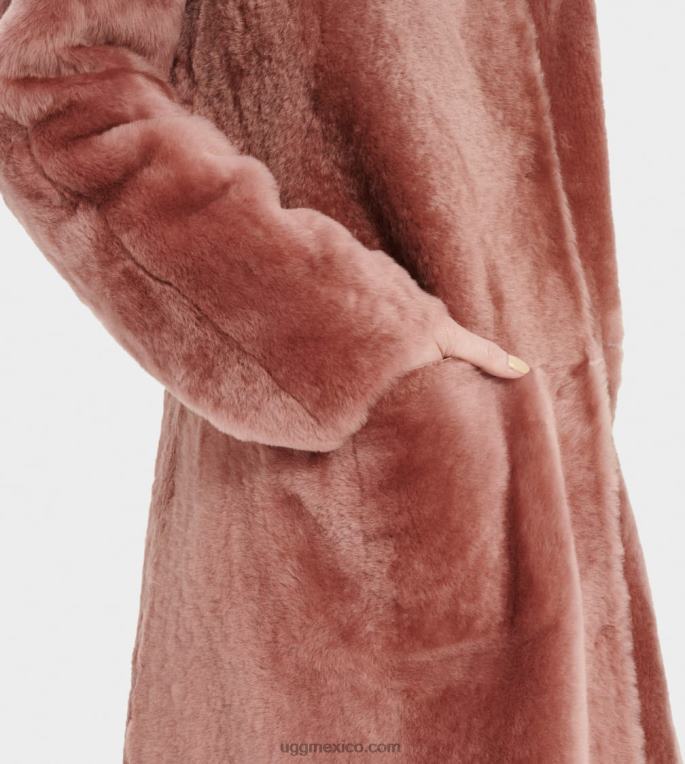 película sepia 00NF188 UGG mujer abrigo de borrego reversible remy