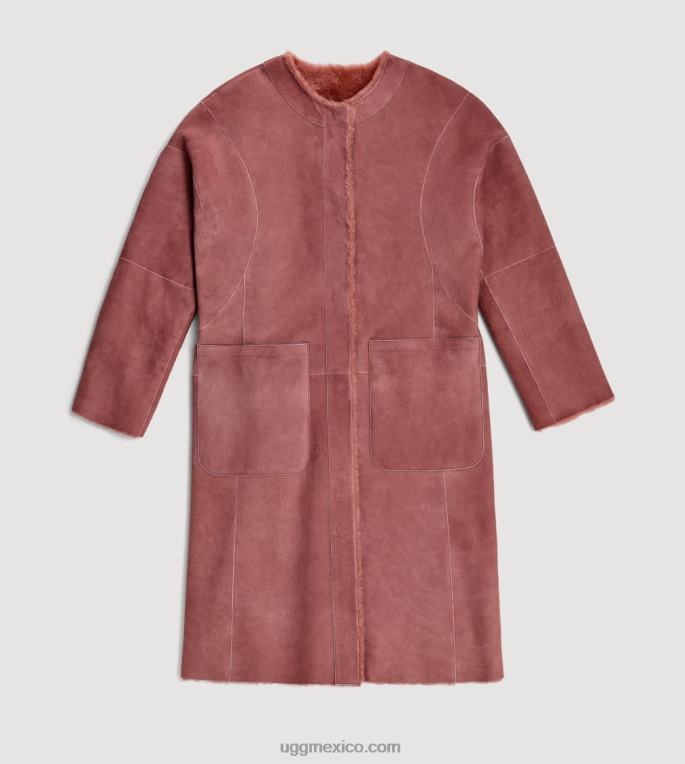 película sepia 00NF188 UGG mujer abrigo de borrego reversible remy