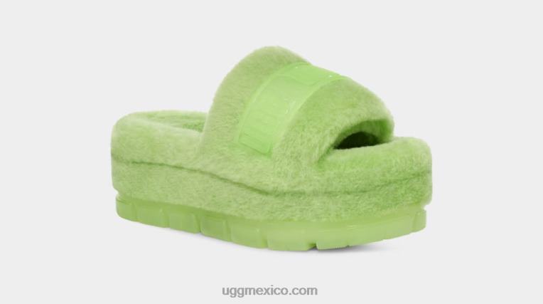 periquito verde 00NF733 UGG mujer fluffita claro