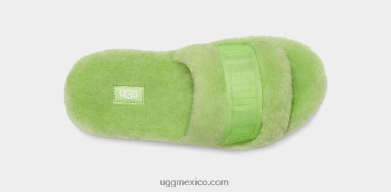 periquito verde 00NF733 UGG mujer fluffita claro