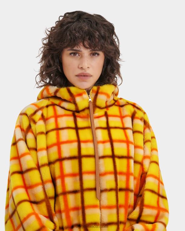punk a cuadros canarios 00NF2274 UGG mujer chaqueta olympia a cuadros punk