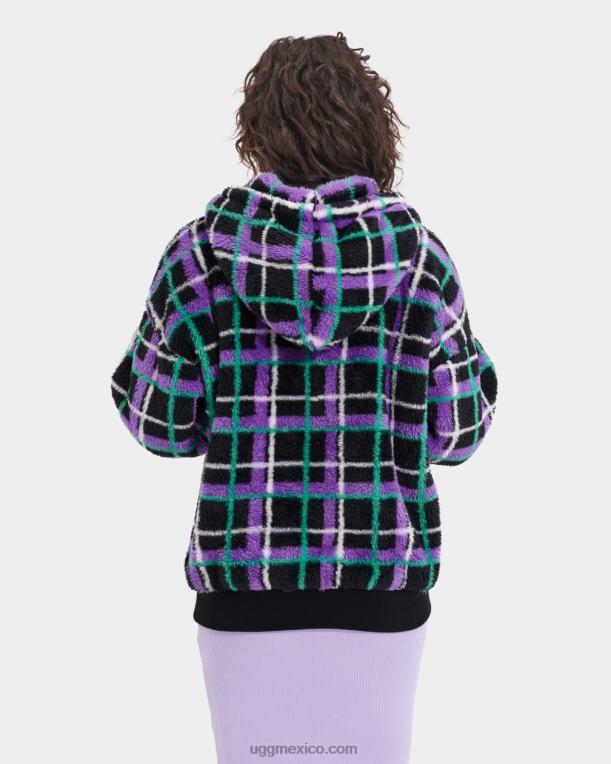 punk a cuadros de concha de mejillón 00NF1284 UGG mujer sudadera con capucha sherpa loyra