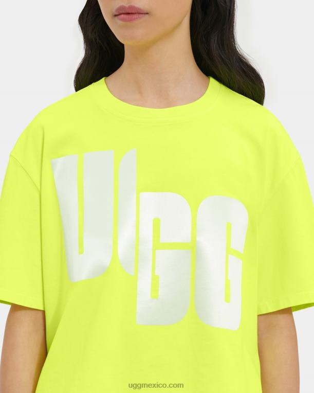 resaltador/blanco 00NF1323 UGG mujer camiseta con el logo de fionna
