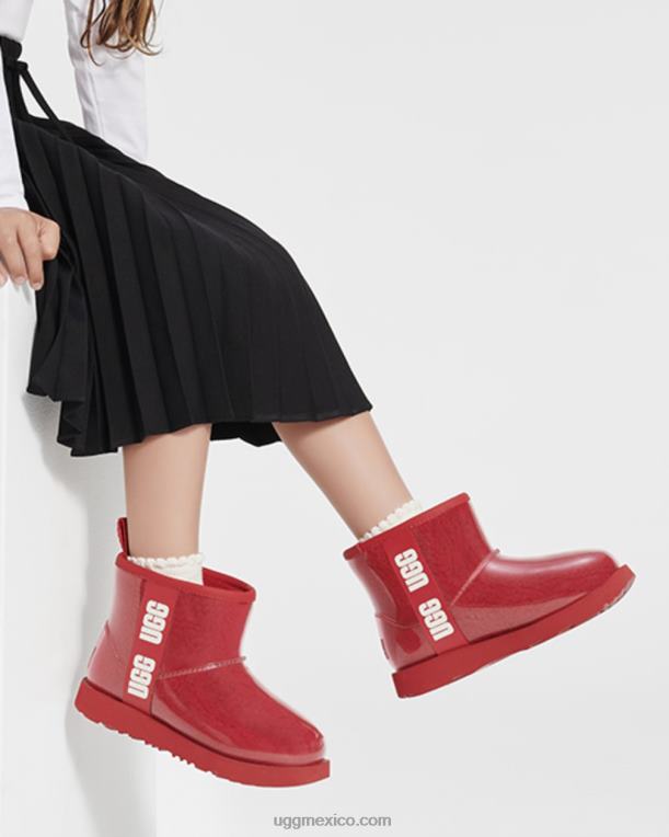 rojo samba 00NF1753 UGG niños clásico transparente mini ii
