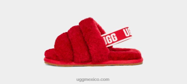 rojo samba 00NF1990 UGG niños pequeños pelusa sí diapositiva