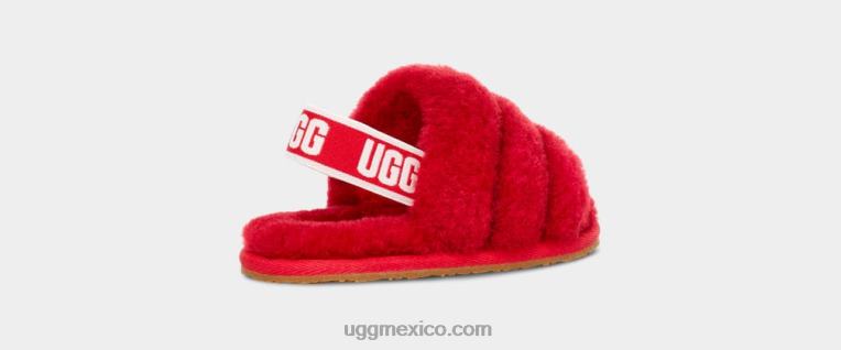 rojo samba 00NF1990 UGG niños pequeños pelusa sí diapositiva