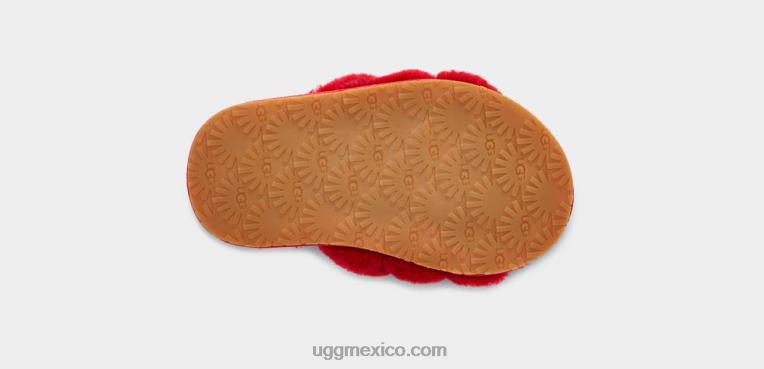 rojo samba 00NF1990 UGG niños pequeños pelusa sí diapositiva