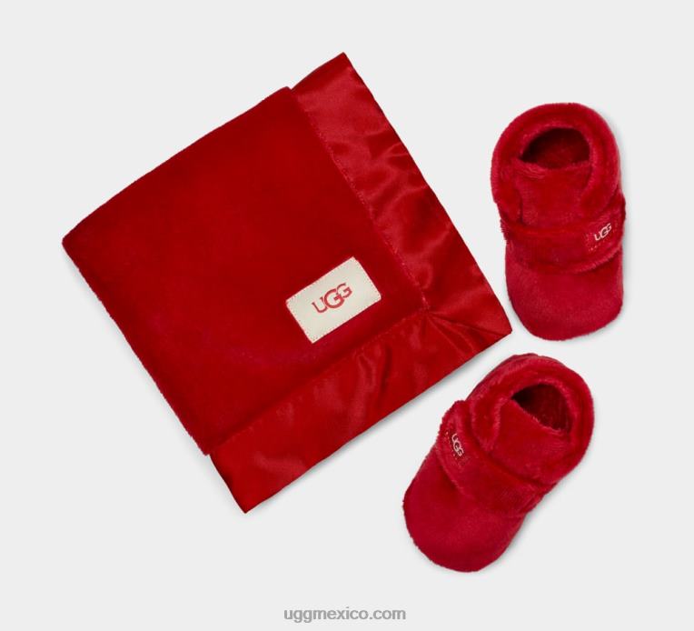 rojo samba 00NF331 UGG bebé botín bixbee y manta lovey