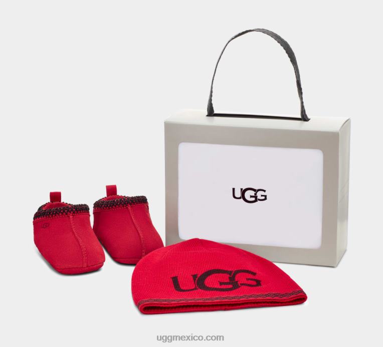rojo samba 00NF336 UGG bebé tasman y gorro