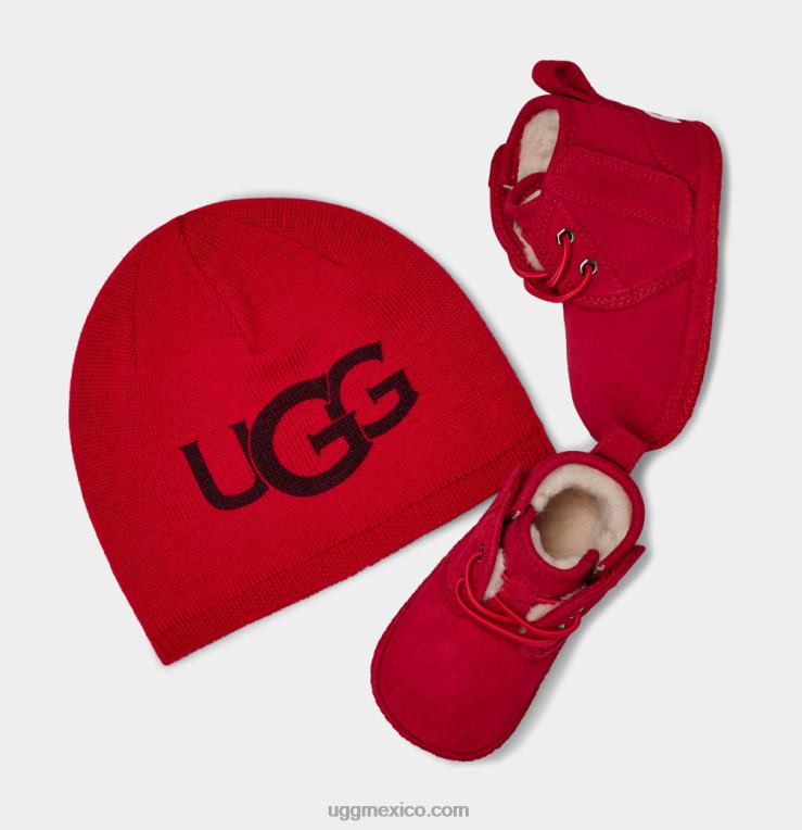 rojo samba 00NF337 UGG bebé neumel y gorro