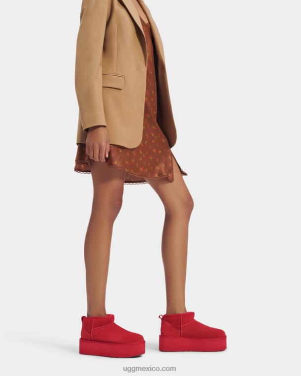 rojo samba 00NF587 UGG mujer ultra mini plataforma clásica