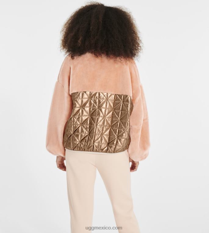 rosa anochecer/oro rosa 00NF1372 UGG mujer chaqueta acolchada marlene metalizada