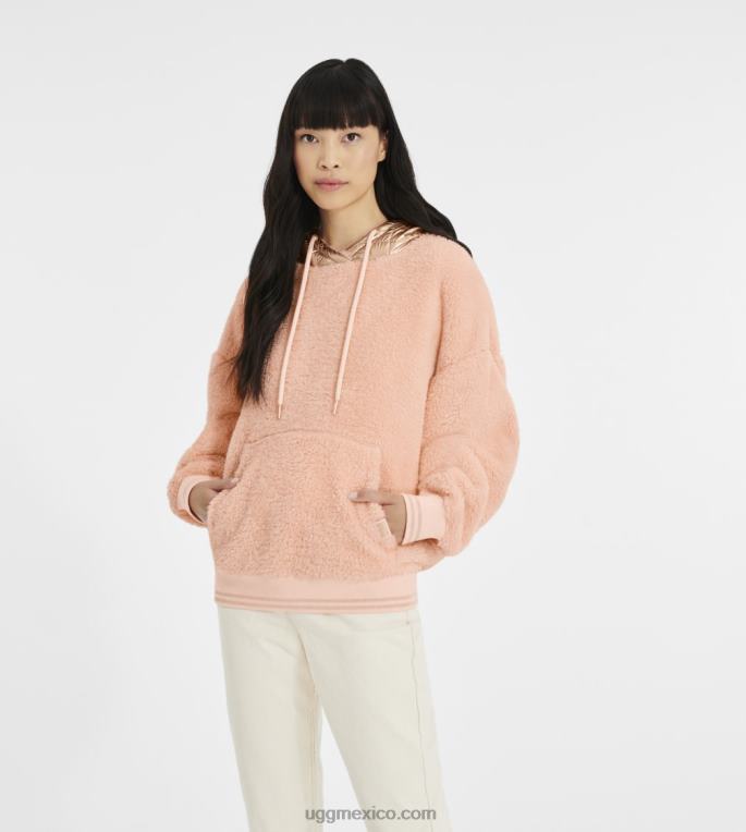 rosa anochecer/oro rosa 00NF1375 UGG mujer sudadera con capucha sherpa loyra metalizada