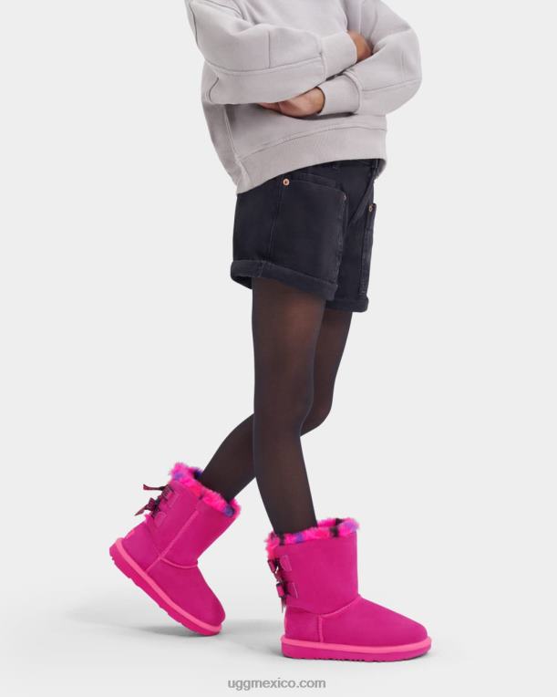 rosa de roca 00NF1774 UGG niños bailey arco plaid punk