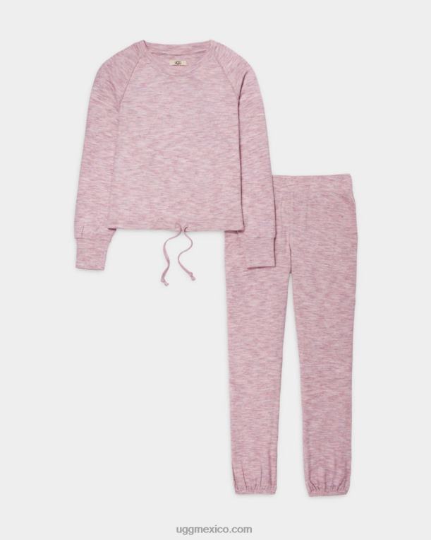 rosa jaspeado 00NF928 UGG mujer conjunto a dos aguas