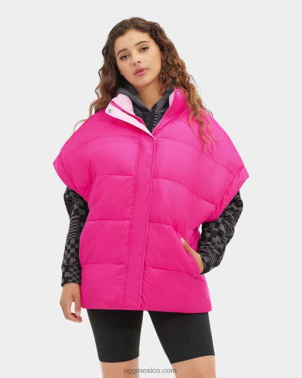 rosa neón/cuarzo rosa 00NF1222 UGG mujer chaleco acolchado reversible sydnee