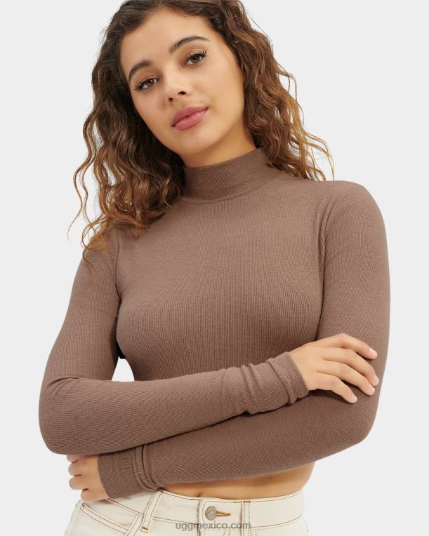 tortuga 00NF1078 UGG mujer top nimah de canalé con cuello alzado