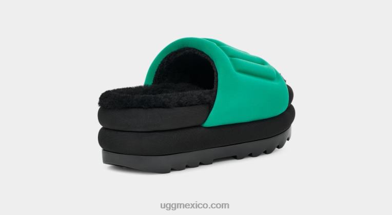 verde esmeralda/negro 00NF758 UGG mujer tobogán gráfico maxi