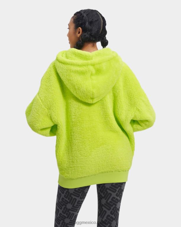 verde vibrante 00NF1279 UGG mujer sudadera con capucha sherpa loyra