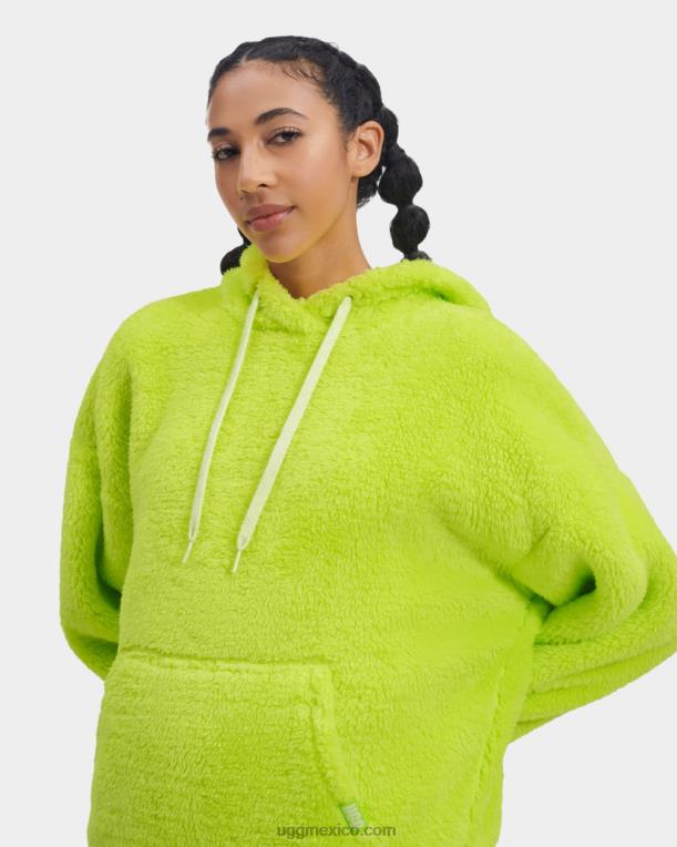 verde vibrante 00NF1279 UGG mujer sudadera con capucha sherpa loyra