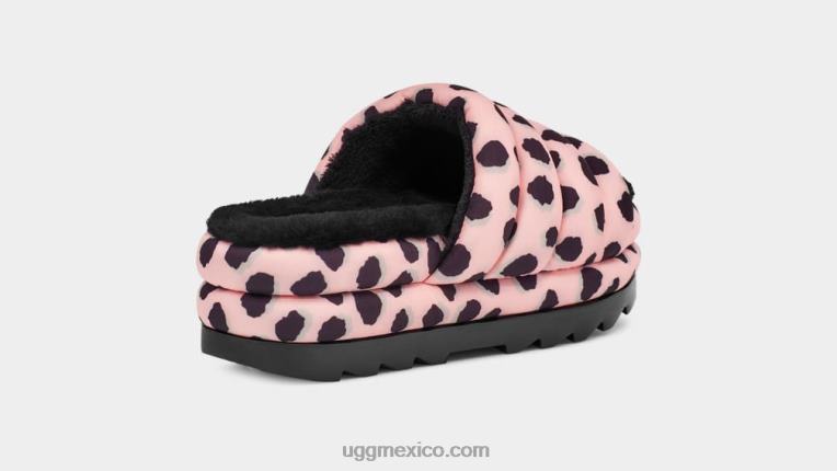vieira rosa 00NF2139 UGG mujer maxi chanclas con estampado de guepardo