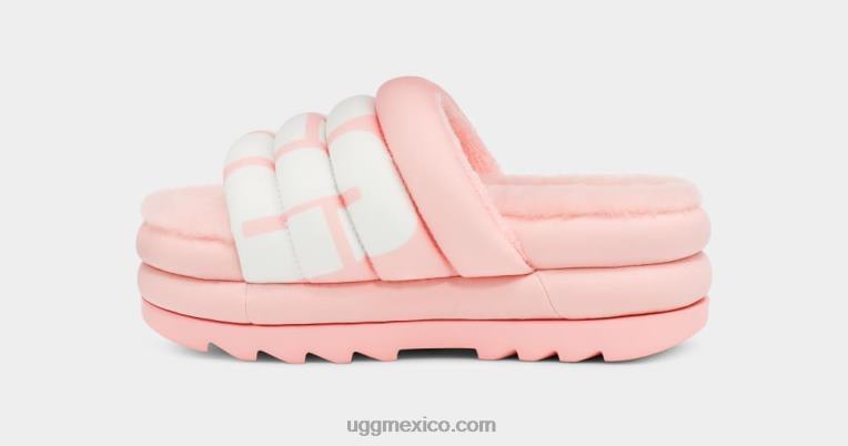 vieira rosa 00NF707 UGG mujer logotipo de diapositiva maxi