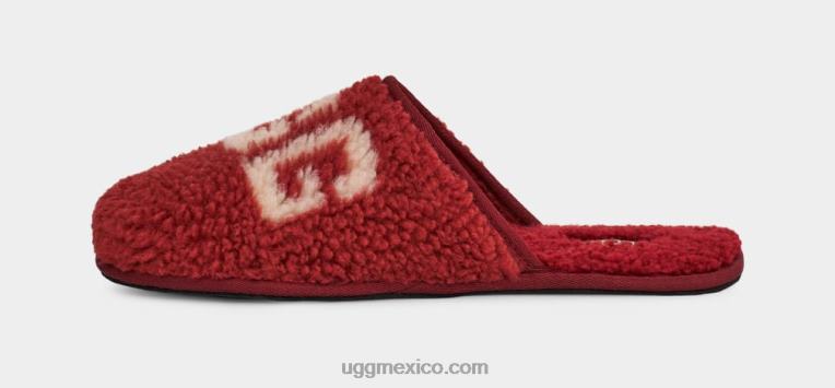 vino tinto 00NF1589 UGG hombres gráfico rizado desgastado