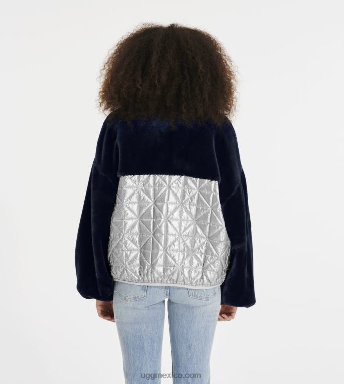 ónix/plata 00NF1371 UGG mujer chaqueta acolchada marlene metalizada
