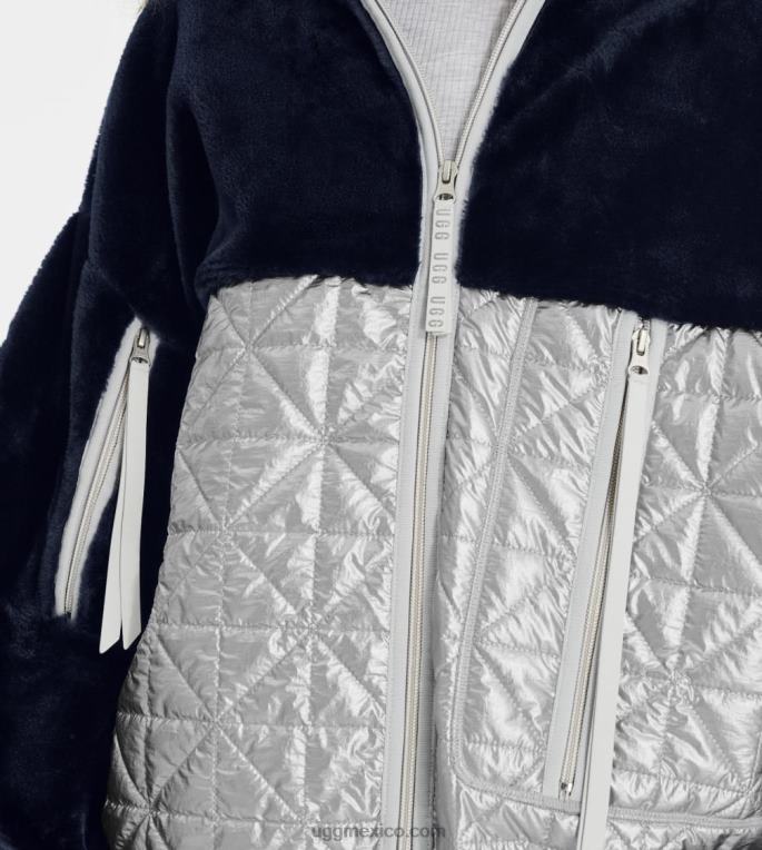 ónix/plata 00NF1371 UGG mujer chaqueta acolchada marlene metalizada