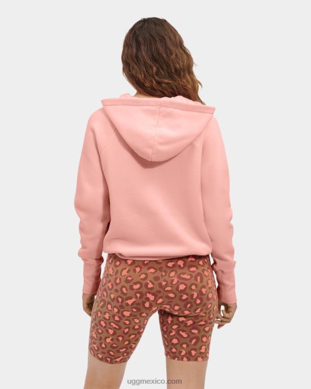 ópalo rosa 00NF102 UGG mujer sudadera con capucha y cremallera completa oaklynn